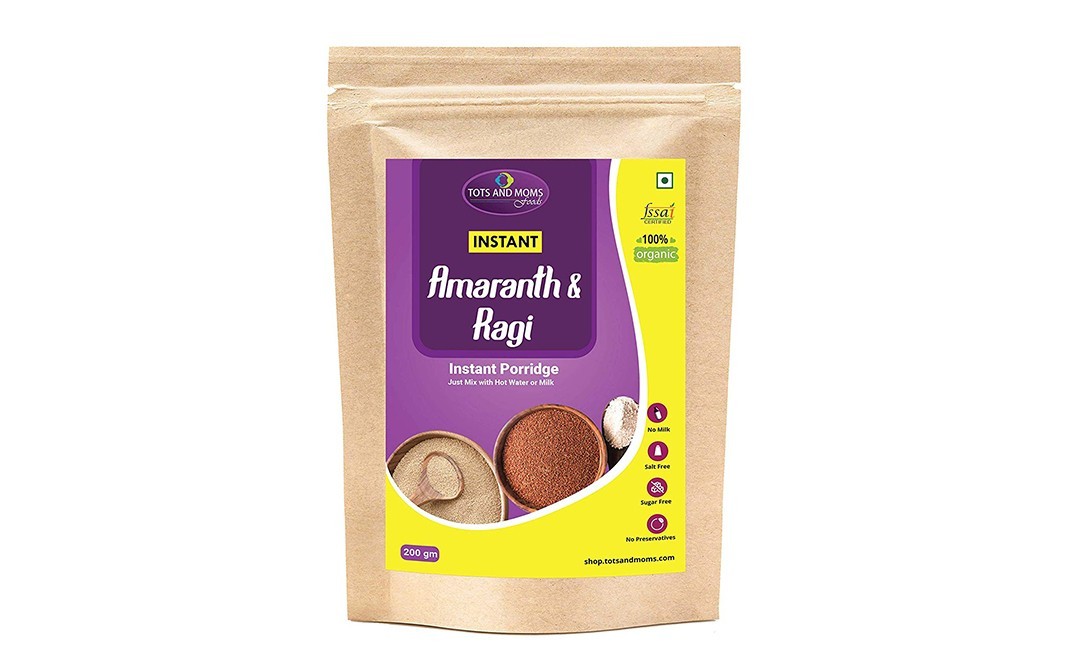 Tots And Moms Foods Instant Amaranth & Ragi    Pack  200 grams